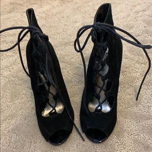 Bebe lace up booties